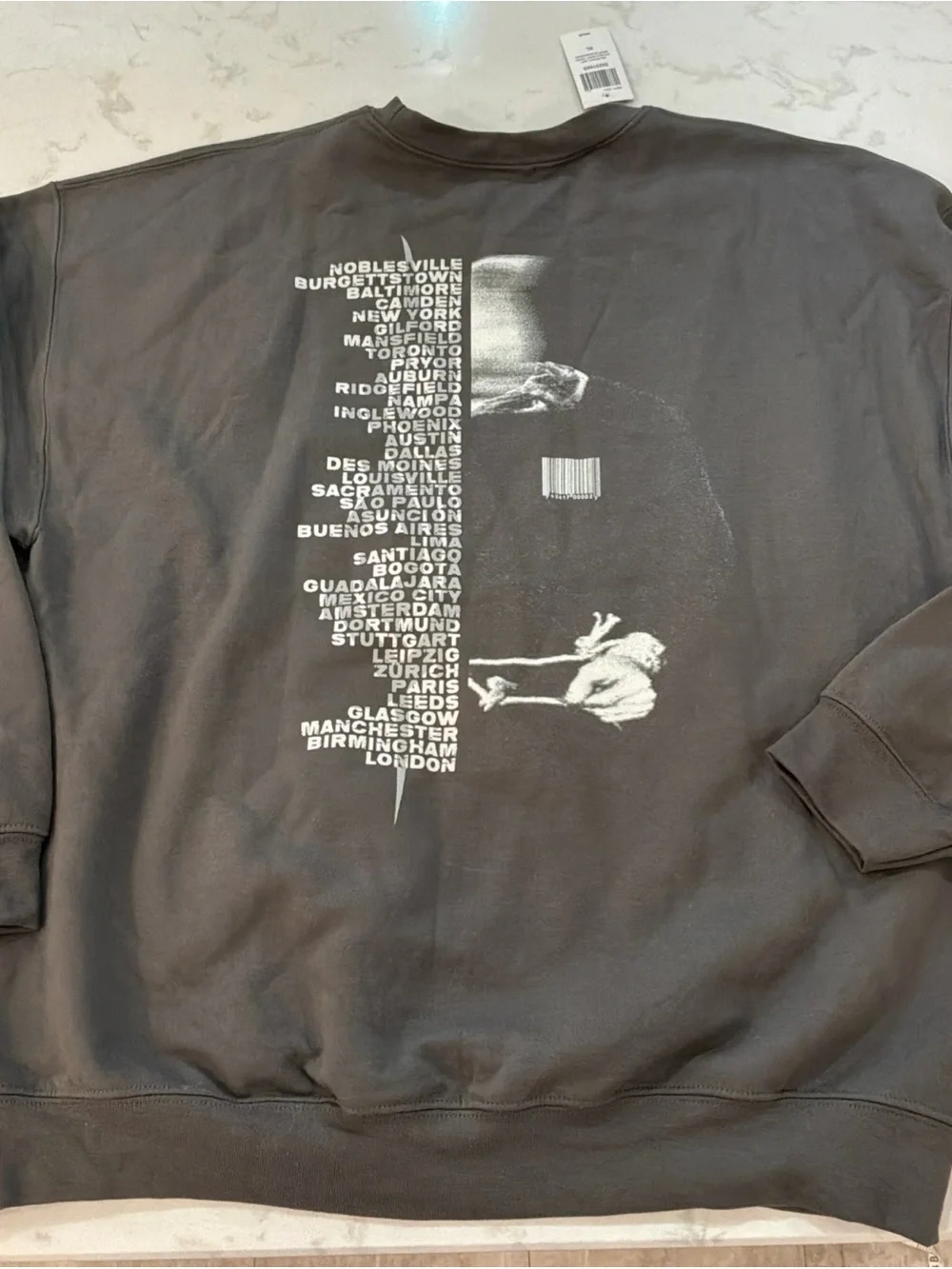 NWT Slipknot Tour 2024 Sweatshirt Mens XL Gray Here Comes the Pain Crewneck